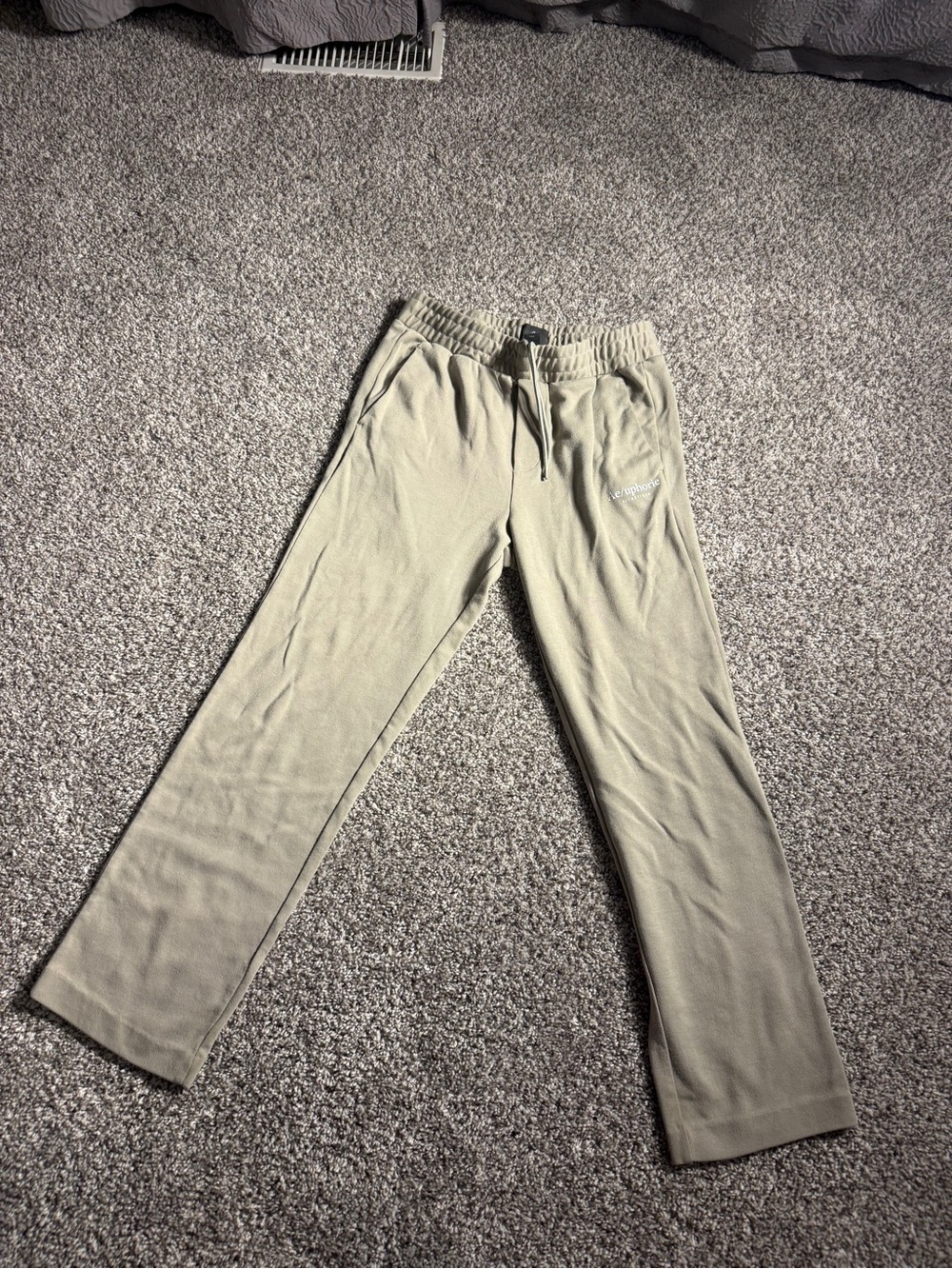 H&M Men's Drawstring Joggers - Light Olive Green